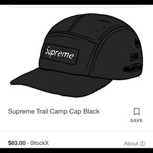 Supreme trail camp cap black